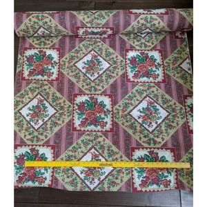 36x88" vintage large panel cotton fabric flower floral rose roses patchwork sew